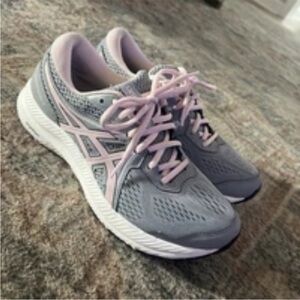 Asics Women's Athletic Running Sneaker Shoes in Gray and Pink